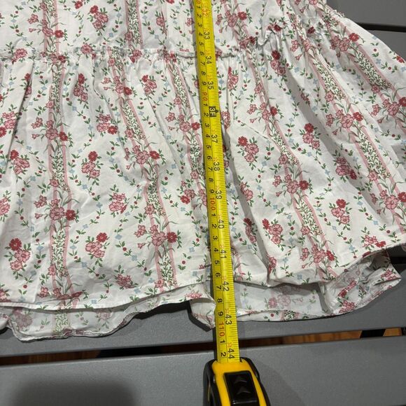 Hill House Home Louisa Nap Dress Womens Small White Floral Smocked Puff Sleeve - Picture 8 of 10